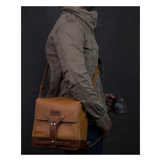 Trip Machine Vintage Leather Motorcycle Messenger Bag