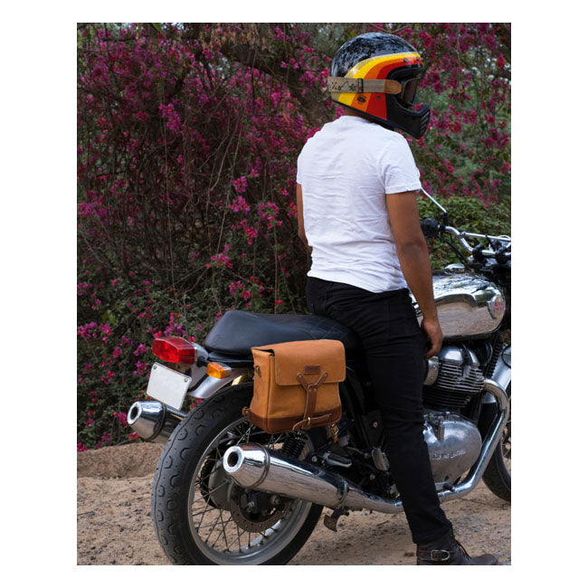 Trip Machine Vintage Leather Motorcycle Messenger Bag
