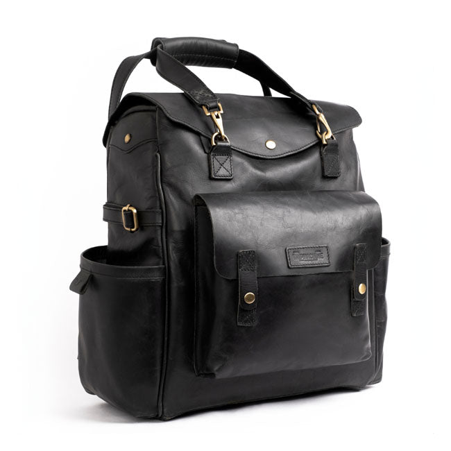 Trip Machine Vintage Leather Outlander Motorcycle Saddlebag / Backpack