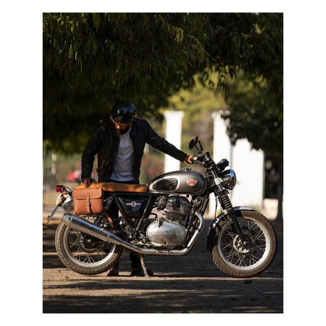 Trip Machine Classic Leather Motorcycle Saddlebag