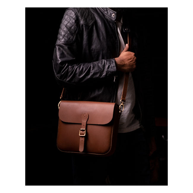 Trip Machine Classic Leather Motorcycle Saddlebag