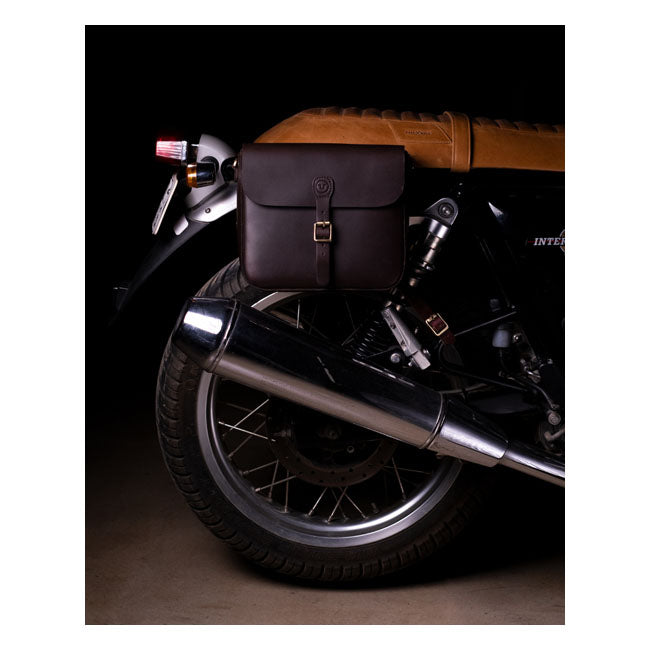Trip Machine Classic Leather Motorcycle Saddlebag