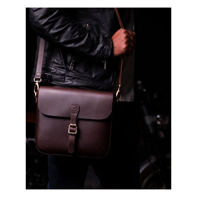 Trip Machine Classic Leather Motorcycle Saddlebag