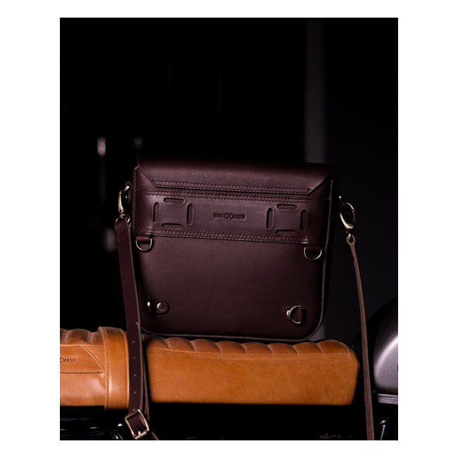 Trip Machine Classic Leather Motorcycle Saddlebag