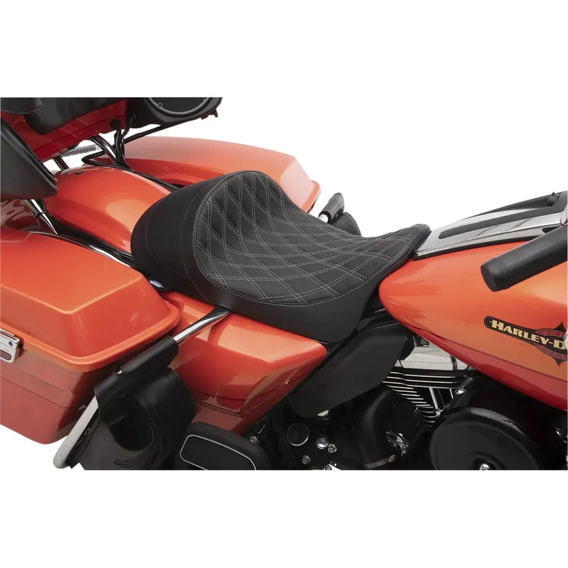 Drag Specialties EZ-ON Low Profile Forward Solo Seat for Harley