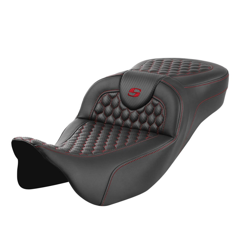 Saddlemen Roadsofa Extended Reach Honeycomb Seat for Harley
