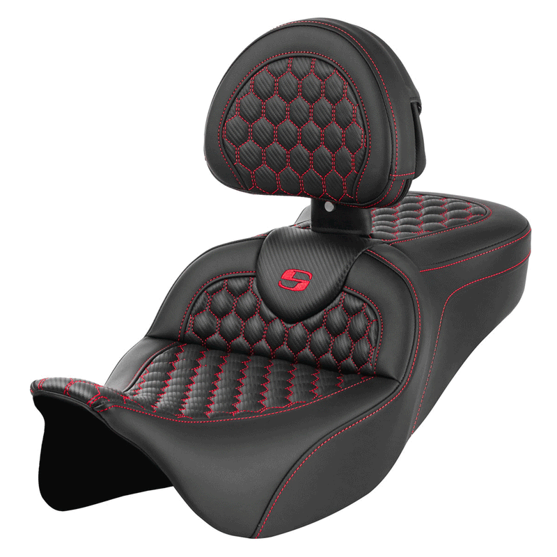 Saddlemen Roadsofa Honeycomb Seat for Harley