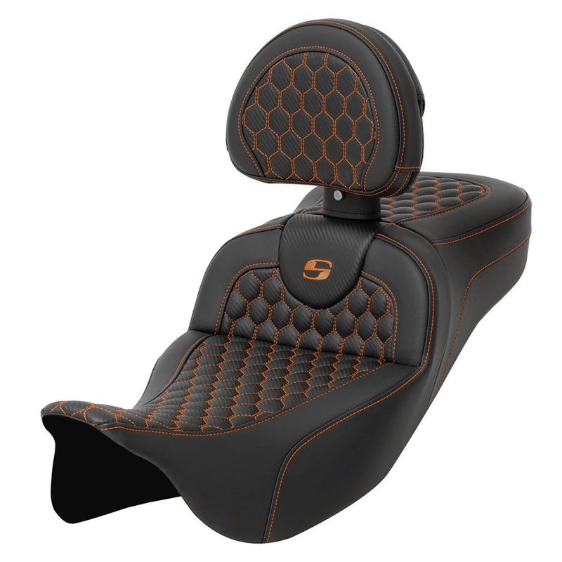 Saddlemen Roadsofa Extended Reach Honeycomb Seat for Harley