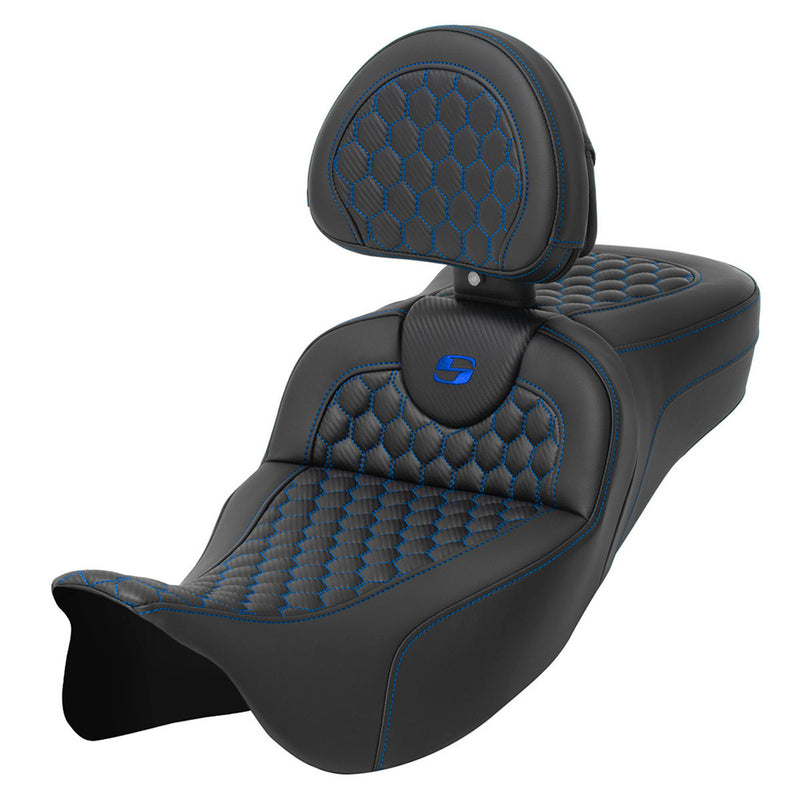 Saddlemen Roadsofa Extended Reach Honeycomb Seat for Harley
