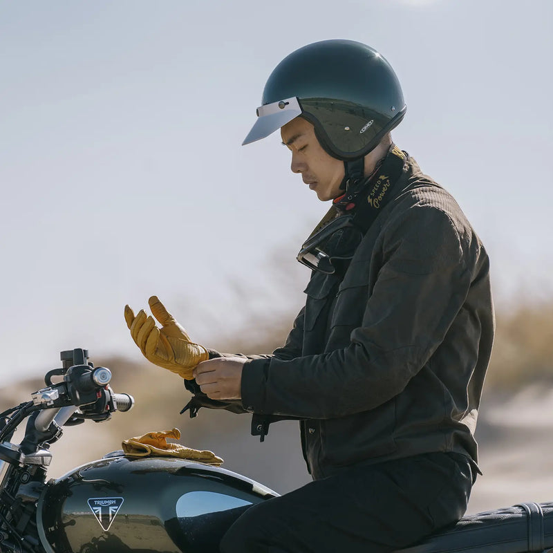 DMD Retro Metallic Open Motorcycle Helmet