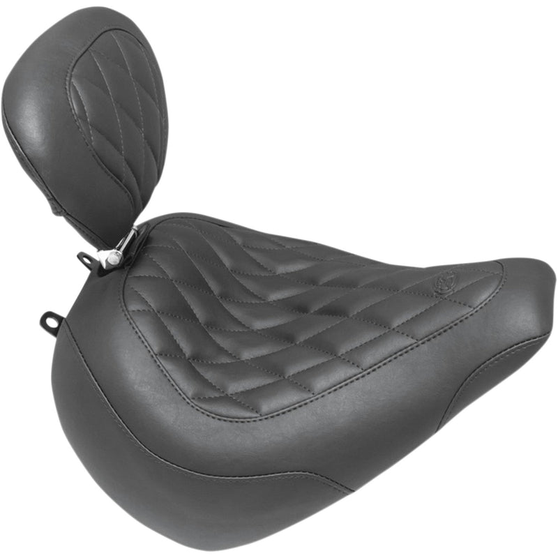 Mustang Wide Tripper Solo Seat for Harley