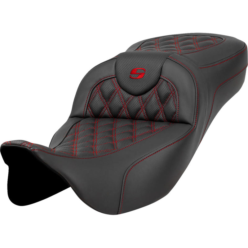 Saddlemen Roadsofa Extended Reach Lattice Stitch Seat for Harley