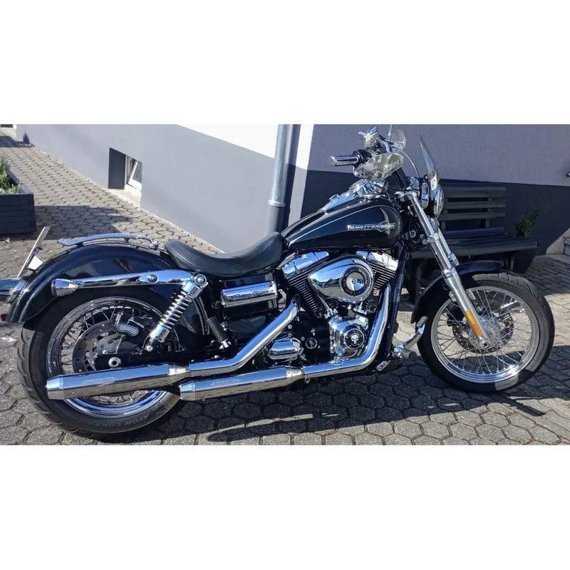 Miller Nebraska Euro 3/4 Slip-On Mufflers for Harley
