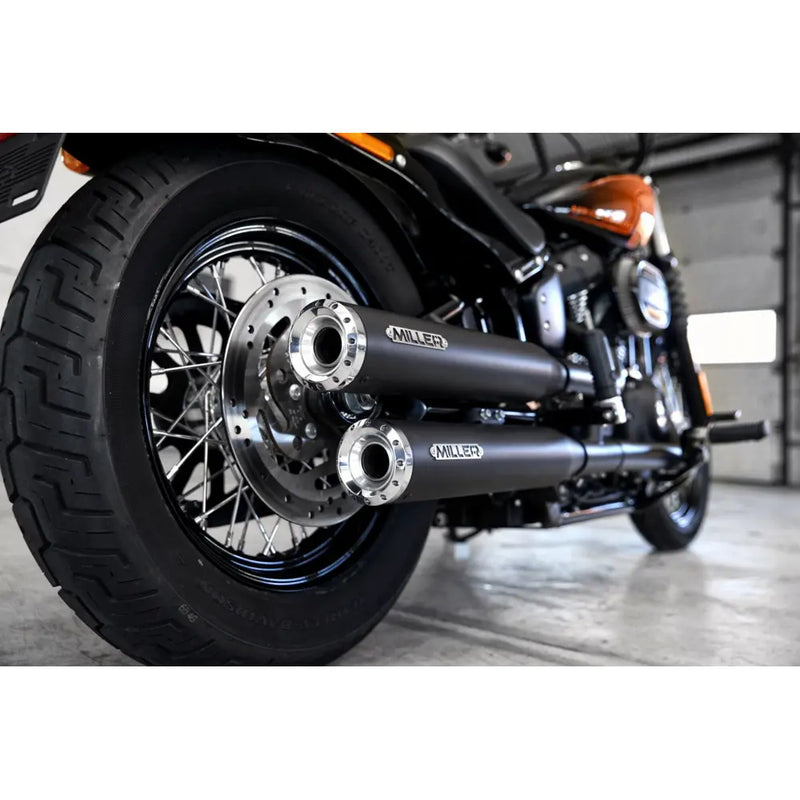 Miller Independence Euro 4 Slip-On Mufflers for Harley