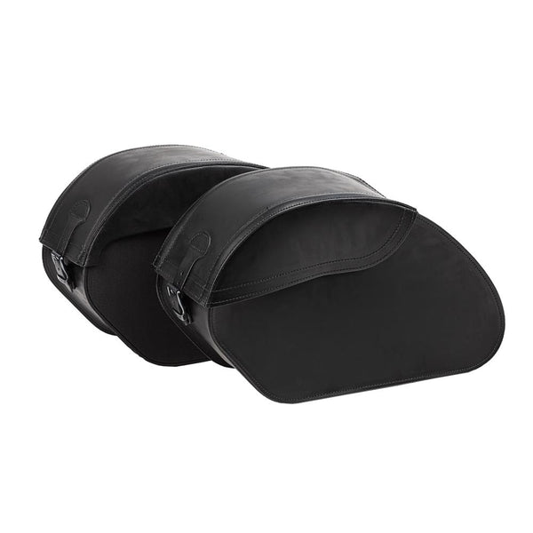 Ledrie Reinforced Rigid Leather 36L Motorcycle Saddlebag Set