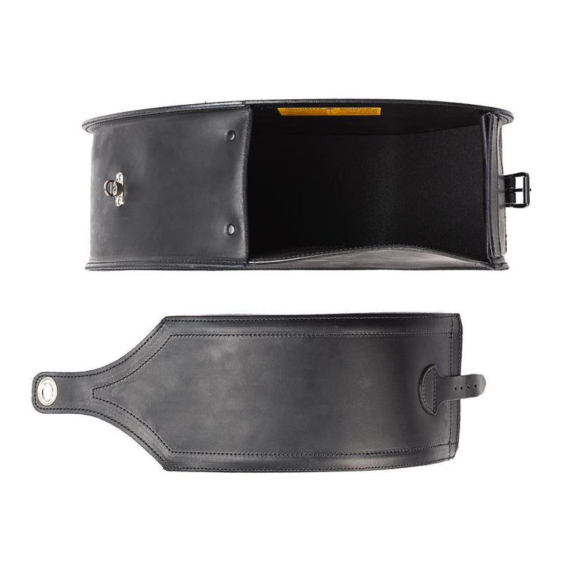 Ledrie Reinforced Rigid Leather 36L Motorcycle Saddlebag Set