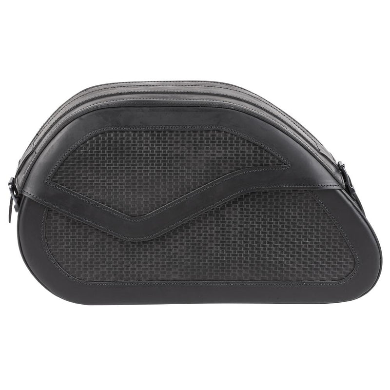 Ledrie Reinforced Rigid Leather 54L Motorcycle Saddlebag Set