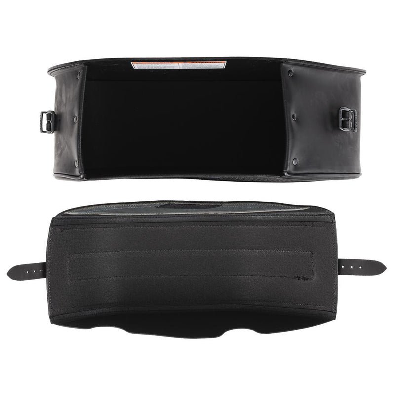 Ledrie Reinforced Rigid Leather 54L Motorcycle Saddlebag Set