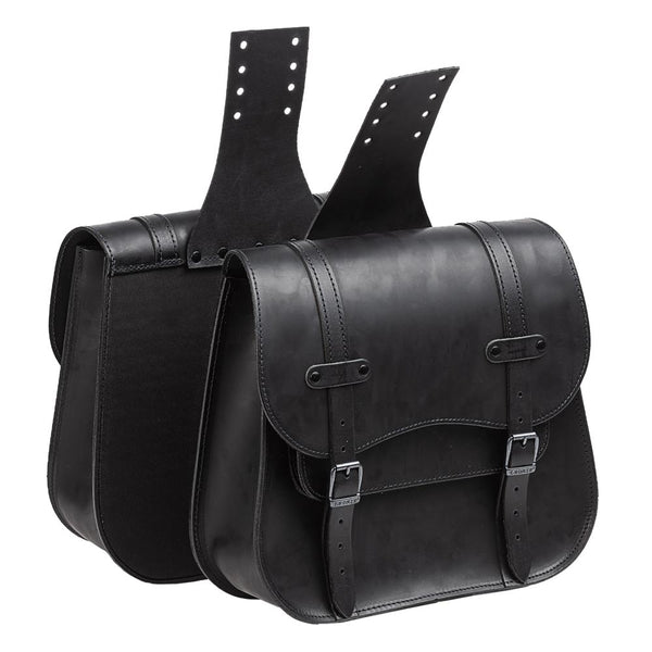 Ledrie Throw Over 30L Leather Motorcycle Postman Bag Set