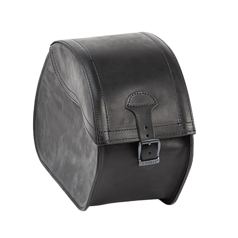 Ledrie Reinforced Rigid Leather 36L Motorcycle Saddlebag Set