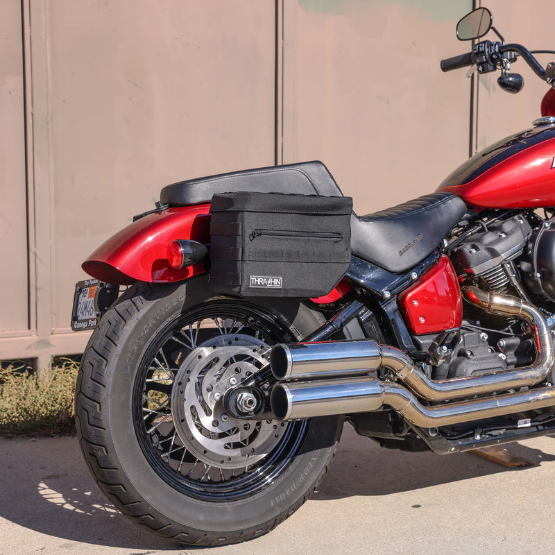 Thrashin Supply Essential 10L Throw-Over Motorcycle Saddlebag Set