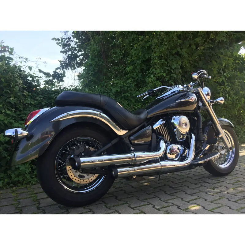 Miller Challenger Euro 3 Slip-On Mufflers for Kawasaki