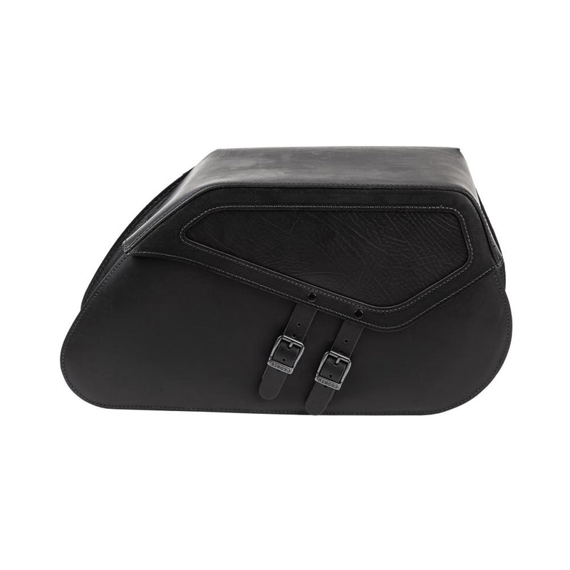 Ledrie Reinforced Rigid Leather 40L Motorcycle Saddlebag Set