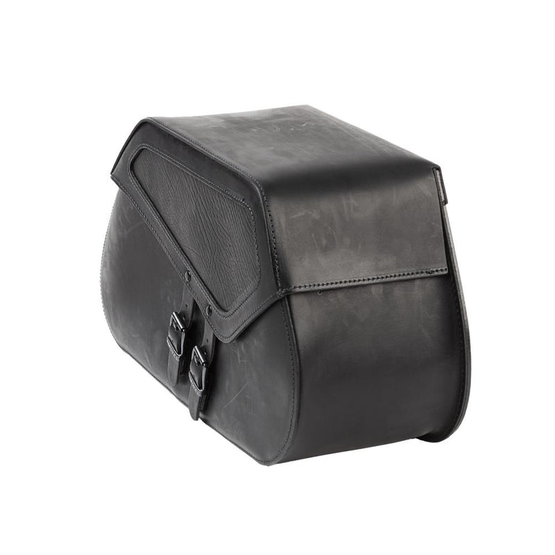 Ledrie Reinforced Rigid Leather 40L Motorcycle Saddlebag Set