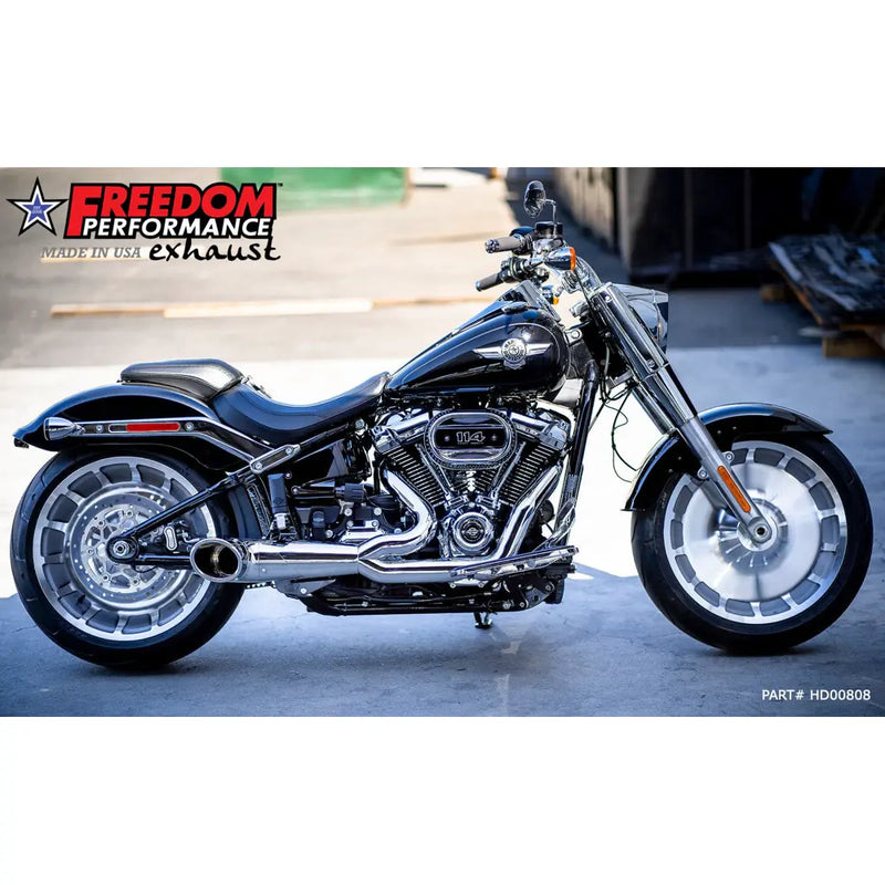 Freedom Performance Shorty Turn Out 2-into-1 Exhaust for Harley