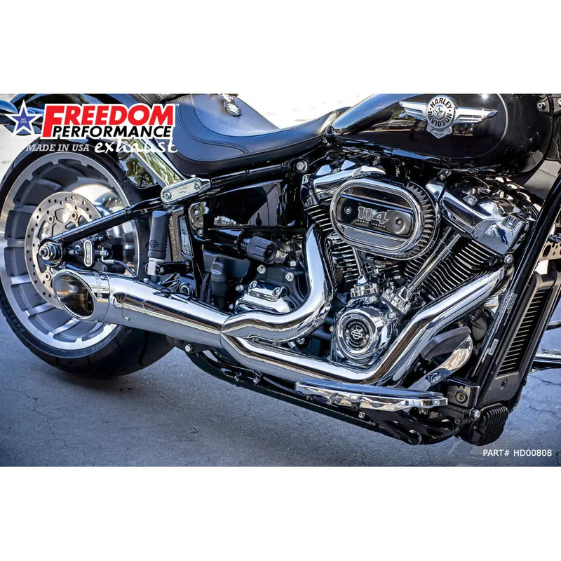 Freedom Performance Shorty Turn Out 2-into-1 Exhaust for Harley