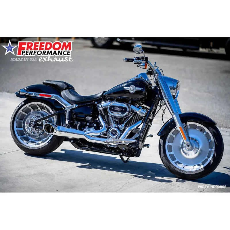 Freedom Performance Shorty Turn Out 2-into-1 Exhaust for Harley