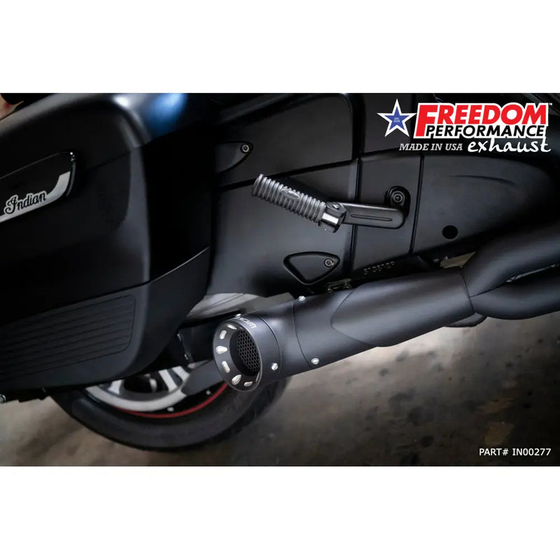 Freedom Performance Shorty Turn Out Straight Cut 2-into-1 Exhaust for Indian