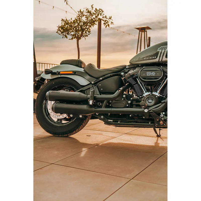 Black Duck Bombardier EC Euro Approved Slip-On Mufflers for Harley