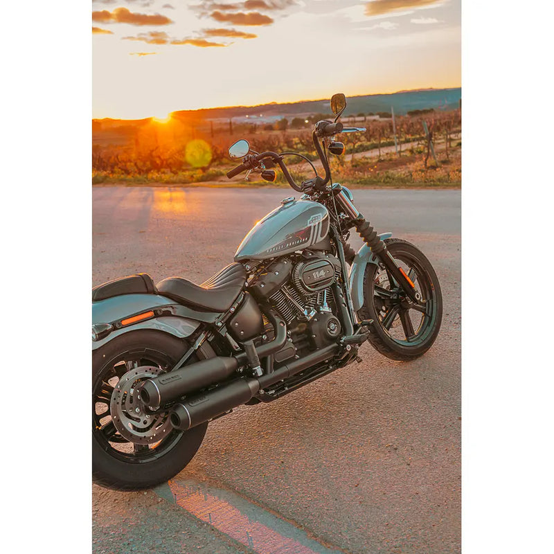 Black Duck Bombardier EC Euro Approved Slip-On Mufflers for Harley