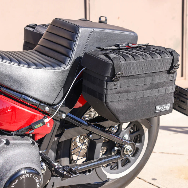Thrashin Supply Expedition 21L Throw-Over Motorcycle Saddlebag Set