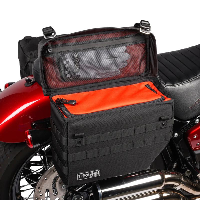Thrashin Supply Expedition 21L Throw-Over Motorcycle Saddlebag Set