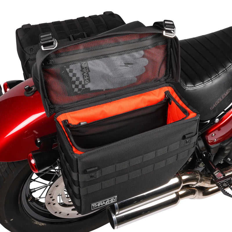 Thrashin Supply Expedition 21L Throw-Over Motorcycle Saddlebag Set