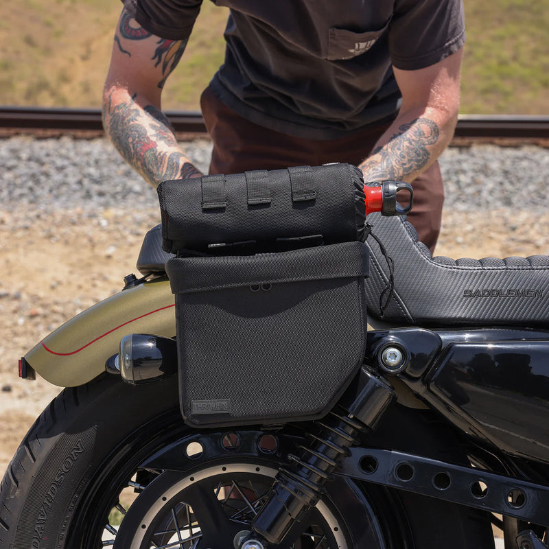 Thrashin Supply Mini Essential 8L Throw-Over Motorcycle Saddlebag Set