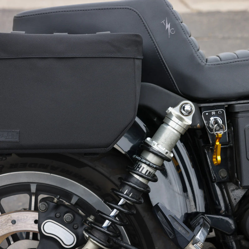 Thrashin Supply Essential Base 10L Throw-Over Motorcycle Saddlebag Set