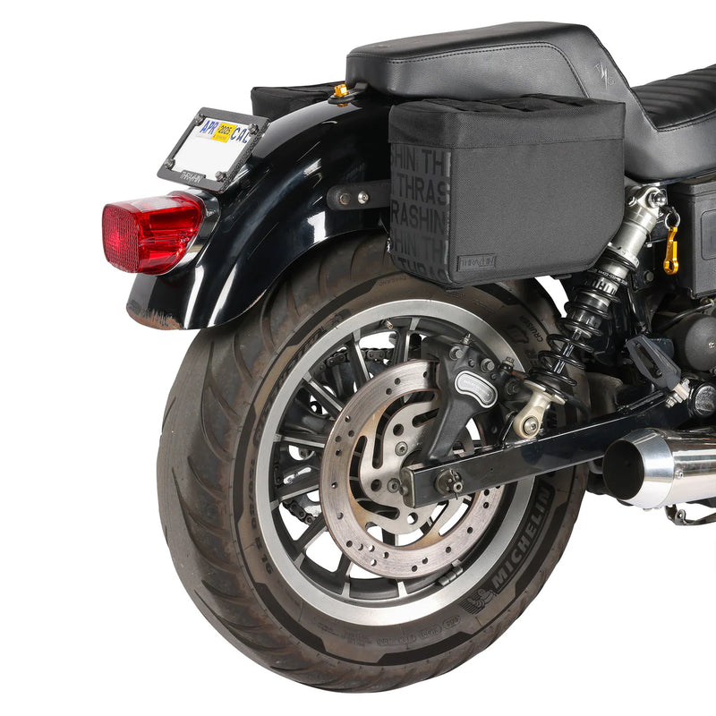 Thrashin Supply Essential Base 10L Throw-Over Motorcycle Saddlebag Set