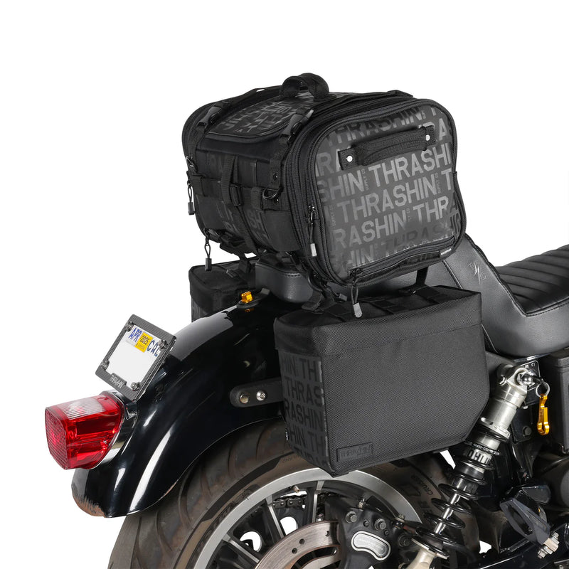 Thrashin Supply Essential Base 10L Throw-Over Motorcycle Saddlebag Set
