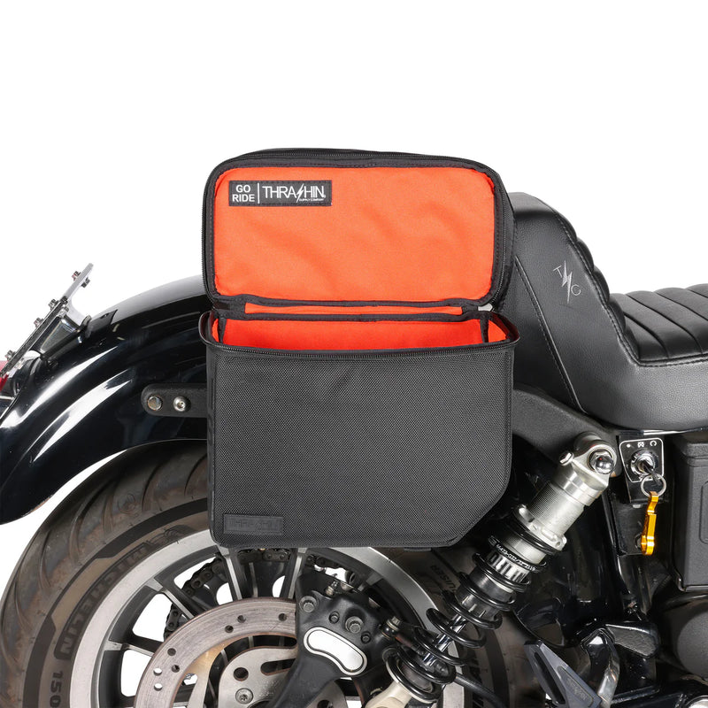 Thrashin Supply Essential Base 10L Throw-Over Motorcycle Saddlebag Set