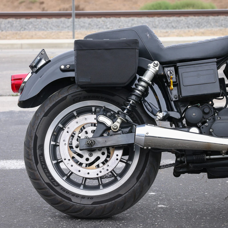 Thrashin Supply Essential Base 10L Throw-Over Motorcycle Saddlebag Set