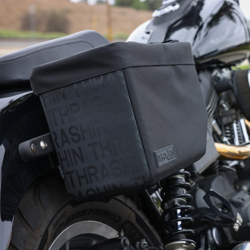Thrashin Supply Escape Base 18L Throw-Over Motorcycle Saddlebag Set