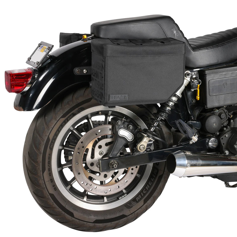 Thrashin Supply Escape Base 18L Throw-Over Motorcycle Saddlebag Set