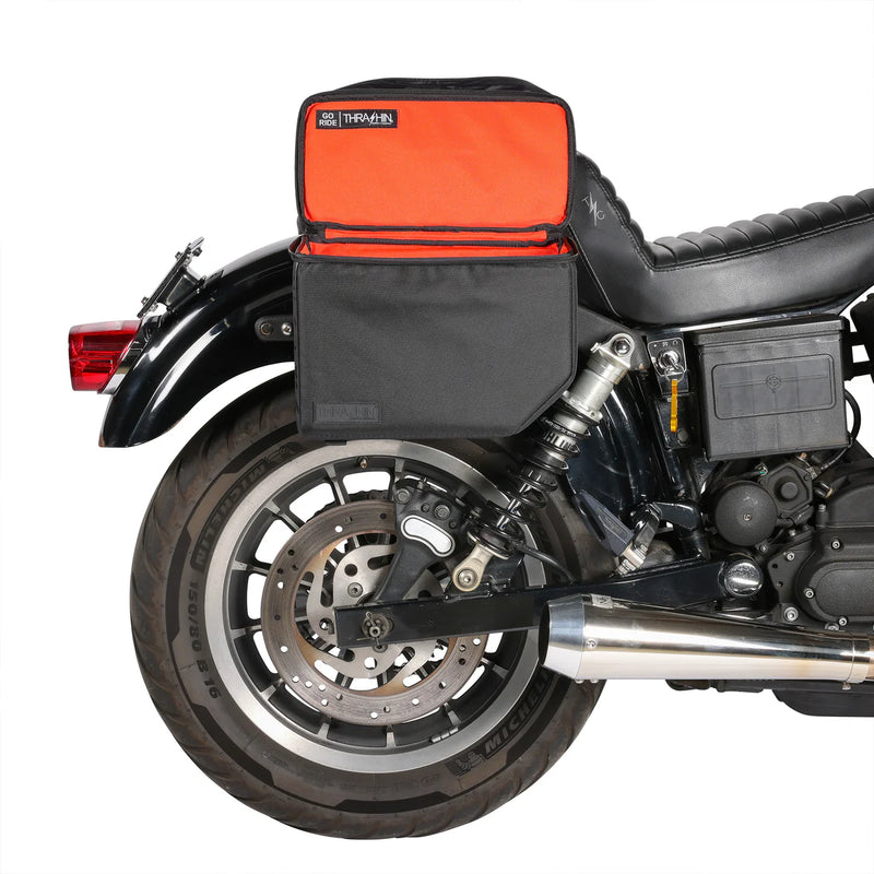 Thrashin Supply Escape Base 18L Throw-Over Motorcycle Saddlebag Set