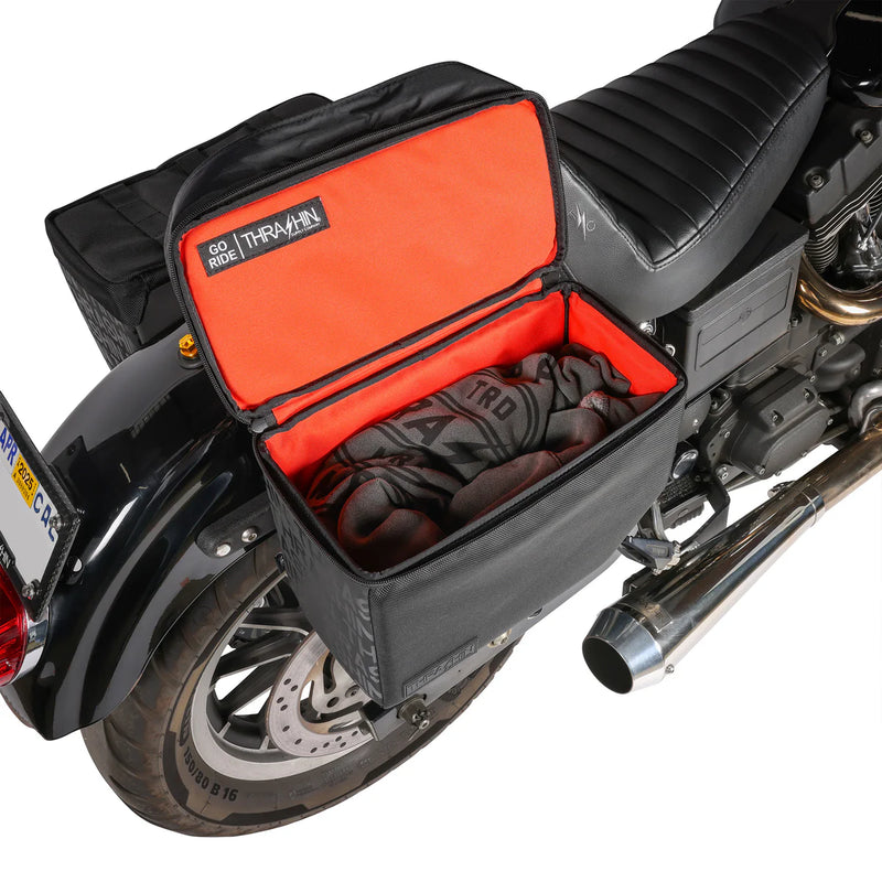 Thrashin Supply Escape Base 18L Throw-Over Motorcycle Saddlebag Set