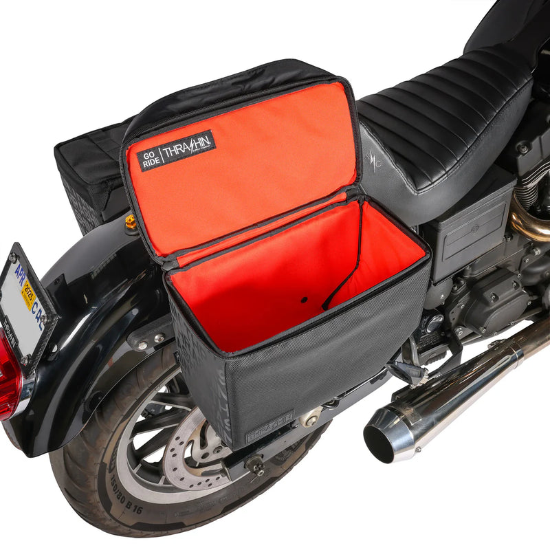 Thrashin Supply Escape Base 18L Throw-Over Motorcycle Saddlebag Set