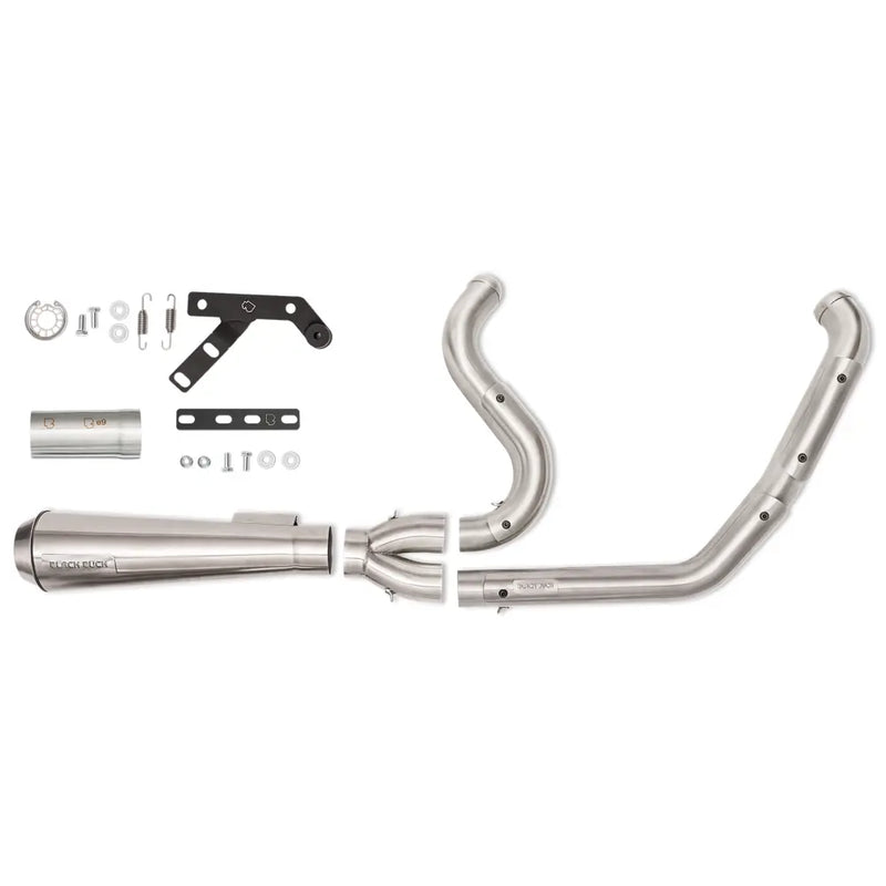 Black Duck Fighter EC Euro Approved 2-into-1 Exhaust for Harley