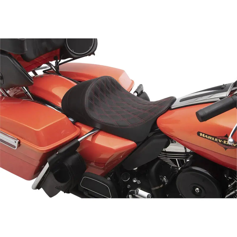Drag Specialties EZ-ON Low Profile Forward Solo Seat for Harley